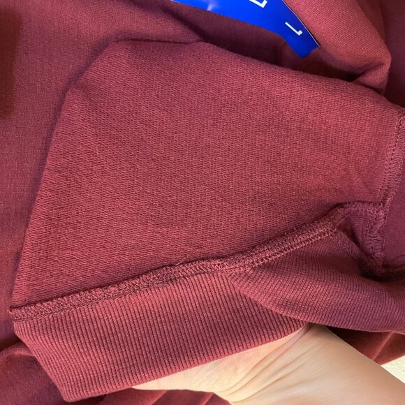 Danskin Tulip Hem Short Sleeved Tunic Top for Women Sz L in Cranberry Garnet Red - Picture 8 of 16